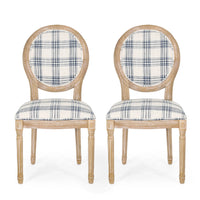 Chaises de salle à manger en tissu de style campagnard français - NH419413