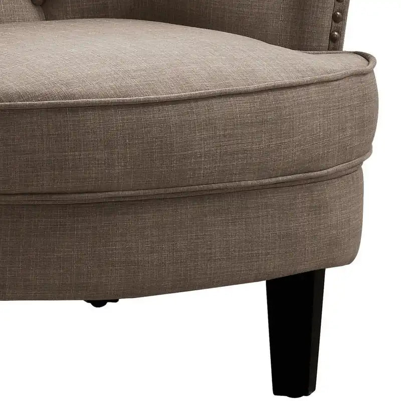Moser Bay Mignon fauteuil d'appoint à oreilles capitonné en velours / lin 30 de large