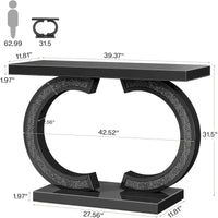 Console argentée, 39 table d'entrée à miroir pour entrée