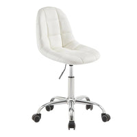 Chaise de bureau à domicile sans accoudoirs Javlergo, chaise de bureau d'ordinateur réglable en hauteur avec roulettes