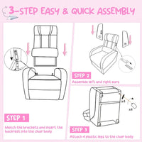Fauteuil Inclinable Enfant Gymax Ergonomique en Cuir avec Repose-Pieds