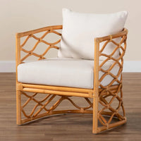 Fauteuil Acelynn Bohème en Rotin Clair Miel