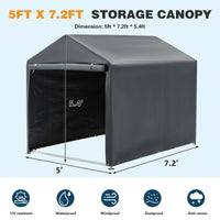 Abri de rangement extérieur et auvent carport : abri portable pour vélos, motos et rangement de jardin