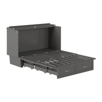 Lit escamotable coffre Chelsea Queen avec matelas