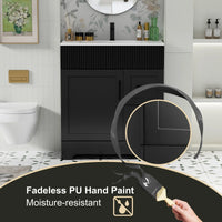Wavy Line Ensemble meuble-lavabo de salle de bain 30/36/48 avec vasque & robinet