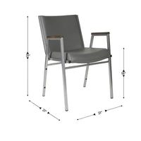 Chaise empilable robuste avec accoudoirs - 21P x 21L x 31H