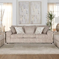Ensemble canapé, causeuse et fauteuil câlin en velours côtelé à grosses côtes Nason de Roundhill Furniture