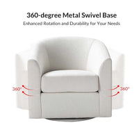 Fauteuil Cuenca moderne en tissu avec piètement pivotant