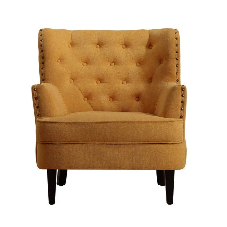 Moser Bay Mignon fauteuil d'appoint à oreilles capitonné en velours / lin 30 de large