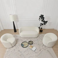 Fauteuil pivotant rembourré KINWELL de 86 cm de large (lot de 2)