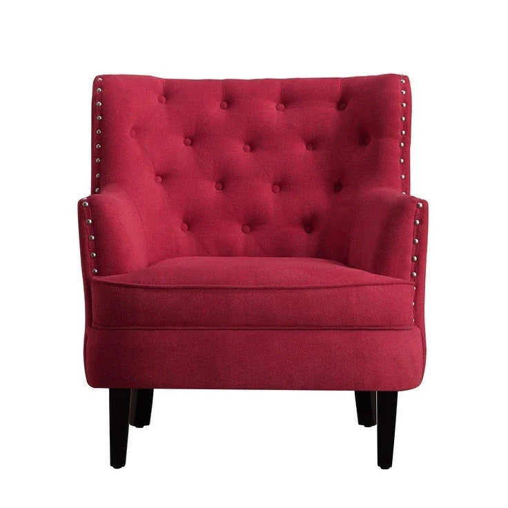 Moser Bay Mignon fauteuil d'appoint à oreilles capitonné en velours / lin 30 de large