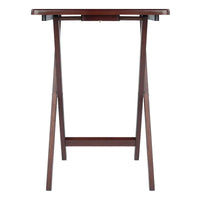 Ensemble de 4 tables d'appoint pliantes en noyer antique riche de 65,4 cm