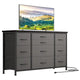 Commode de chambre avec 10 grands tiroirs pour téléviseur de 55 pouces – 55 pouces