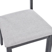 Lot de 4 chaises de salle à manger en bois à dossier à lattes