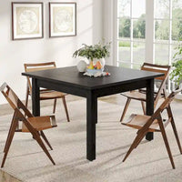 Table à manger carrée de 100 cm pour 2-4 personnes avec pieds en bois massif pour salon et salle à manger