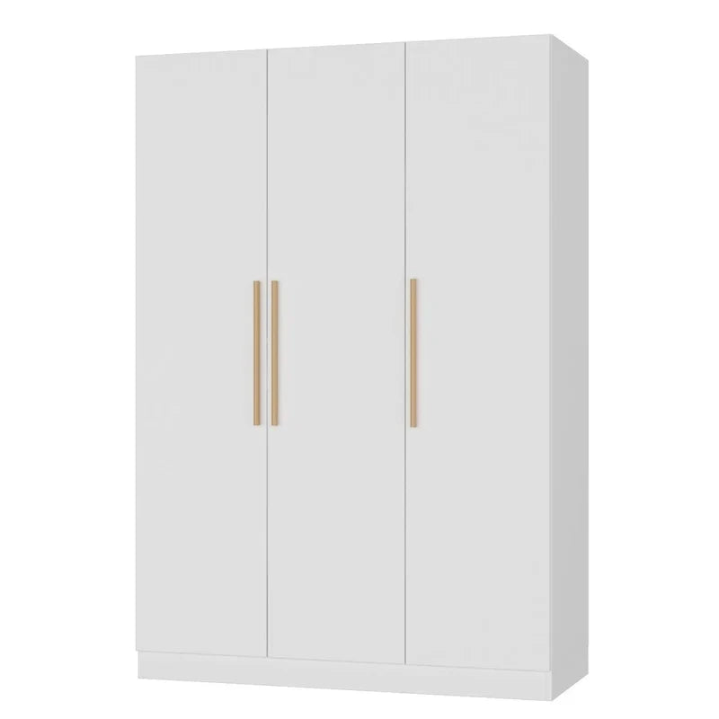 Armoire de rangement en bois avec 6 cubes de rangement et tringle à vêtements