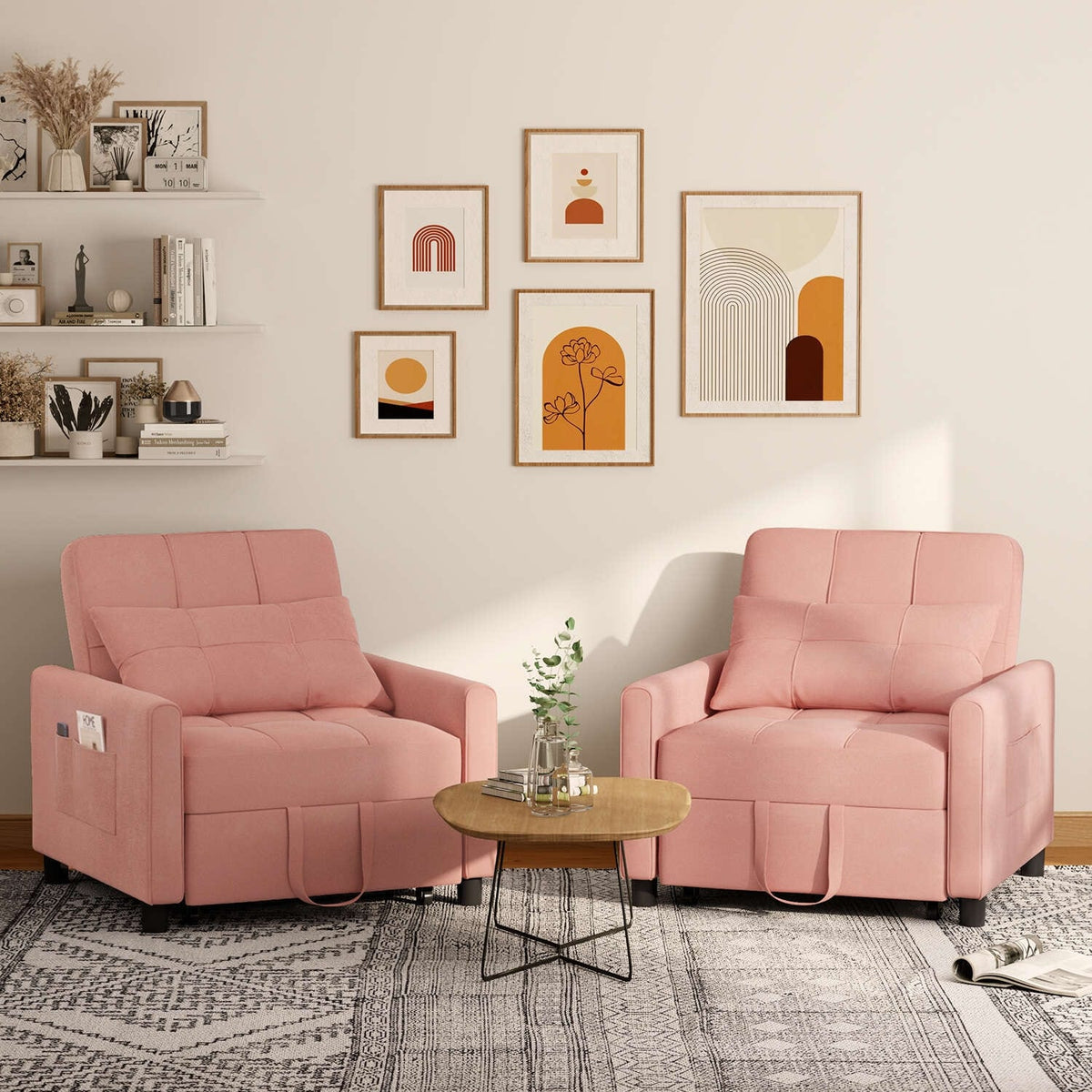 Canapé-lit réglable 3 en 1, fauteuil-canapé escamotable, lit pliant convertible pour salon