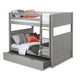 Lit superposé Camaflexi double sur double avec lit gigogne simple - Tête de lit à panneaux