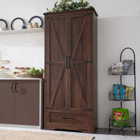 Meuble de garde-manger de cuisine de ferme, armoires de rangement en bois