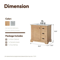 Hervas Meuble-lavabo avec dessus en marbre naturel sans miroir