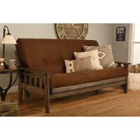 Somette Tucson Ensemble futon taille Full rustique noyer avec matelas