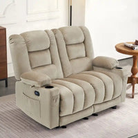 Causeuse Inclinable Électrique MCombo avec Chaleur et Massage, Tissu PR648