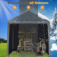 Abri de rangement extérieur et auvent carport : abri portable pour vélos, motos et rangement de jardin