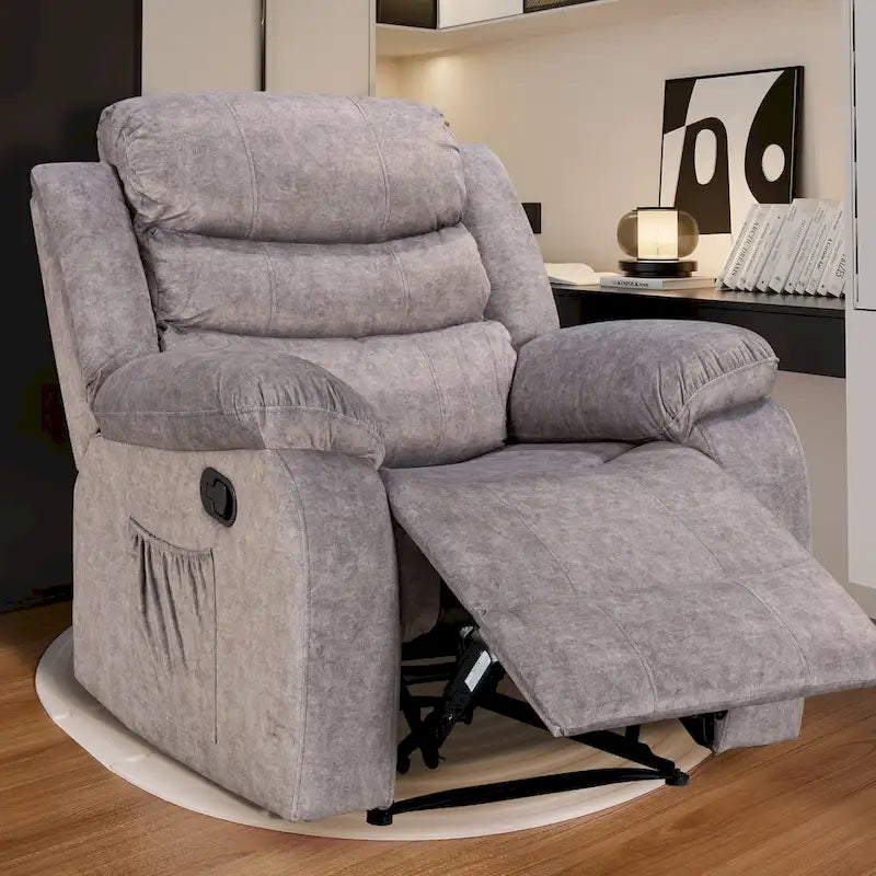 Fauteuil Inclinable Moelleux avec Fonction Massage et Chaleur