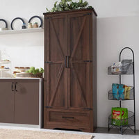 Meuble de garde-manger de cuisine de ferme, armoires de rangement en bois