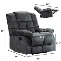 Fauteuil inclinable ergonomique surrembourré manuel