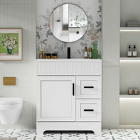 Wavy Line Ensemble meuble-lavabo de salle de bain 30/36/48 avec vasque & robinet