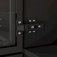 47,2 Grande Armoire LED Lumineuse Placard à Portes en Verre Entièrement en Verre