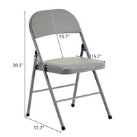 Chaises pliantes élégantes en fer et PVC pour conventions et expositions Blanches