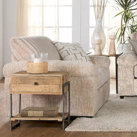 Ensemble canapé, causeuse et fauteuil câlin en velours côtelé à grosses côtes Nason de Roundhill Furniture