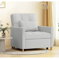 AECOJOY - Fauteuil convertible 3 en 1 avec coussin et dossier inclinable