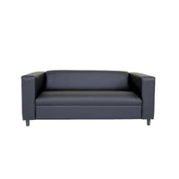 Coast to Coast Sofas Canapé trois places de style Mid-Century en similicuir avec cadre en bois massif et rembourrage