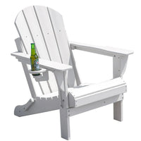 Chaise Adirondack pliante d'extérieur avec porte-gobelet