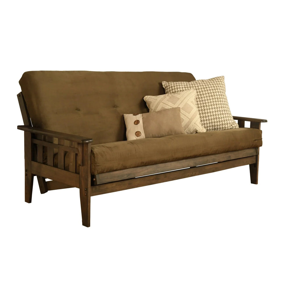 Somette Tucson Ensemble futon taille Full rustique noyer avec matelas