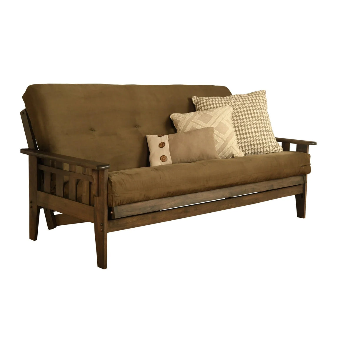 Somette Tucson Ensemble futon taille Full rustique noyer avec matelas