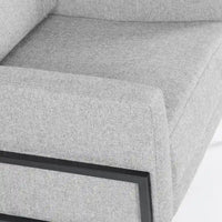 Fauteuil club moderne HomePop rembourré avec cadre en métal