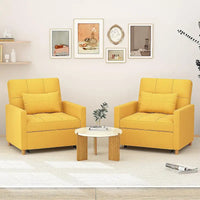AECOJOY - Fauteuil convertible 3 en 1 avec coussin et dossier inclinable
