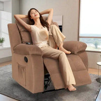 Fauteuil Inclinable Moelleux avec Fonction Massage et Chaleur