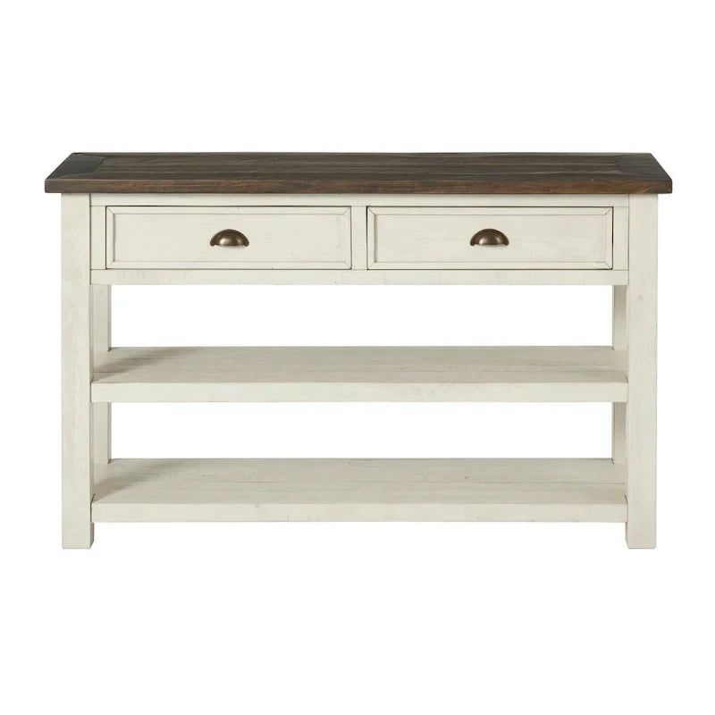 The Gray Barn Downington Table console de canapé à 2 tiroirs en bois massif