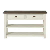 The Gray Barn Downington Table console de canapé à 2 tiroirs en bois massif