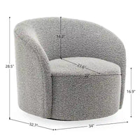 Fauteuil pivotant rembourré KINWELL de 86 cm de large (lot de 2)