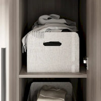Armoire de rangement en bois avec 6 cubes de rangement et tringle à vêtements