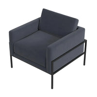 Fauteuil club moderne HomePop rembourré avec cadre en métal
