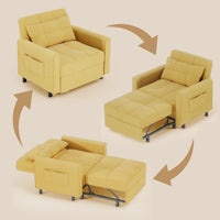 Canapé-lit réglable 3 en 1, fauteuil-canapé escamotable, lit pliant convertible pour salon