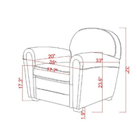 Fauteuil Club Paris en Cuir Véritable Pasargad Home, Marron