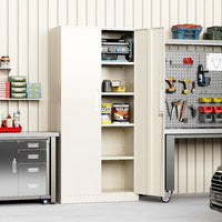 Armoire de rangement de garage 71 pouces étagère garde-manger de cuisine casier avec étagères réglables pour bureau, garage, maison, garde-manger